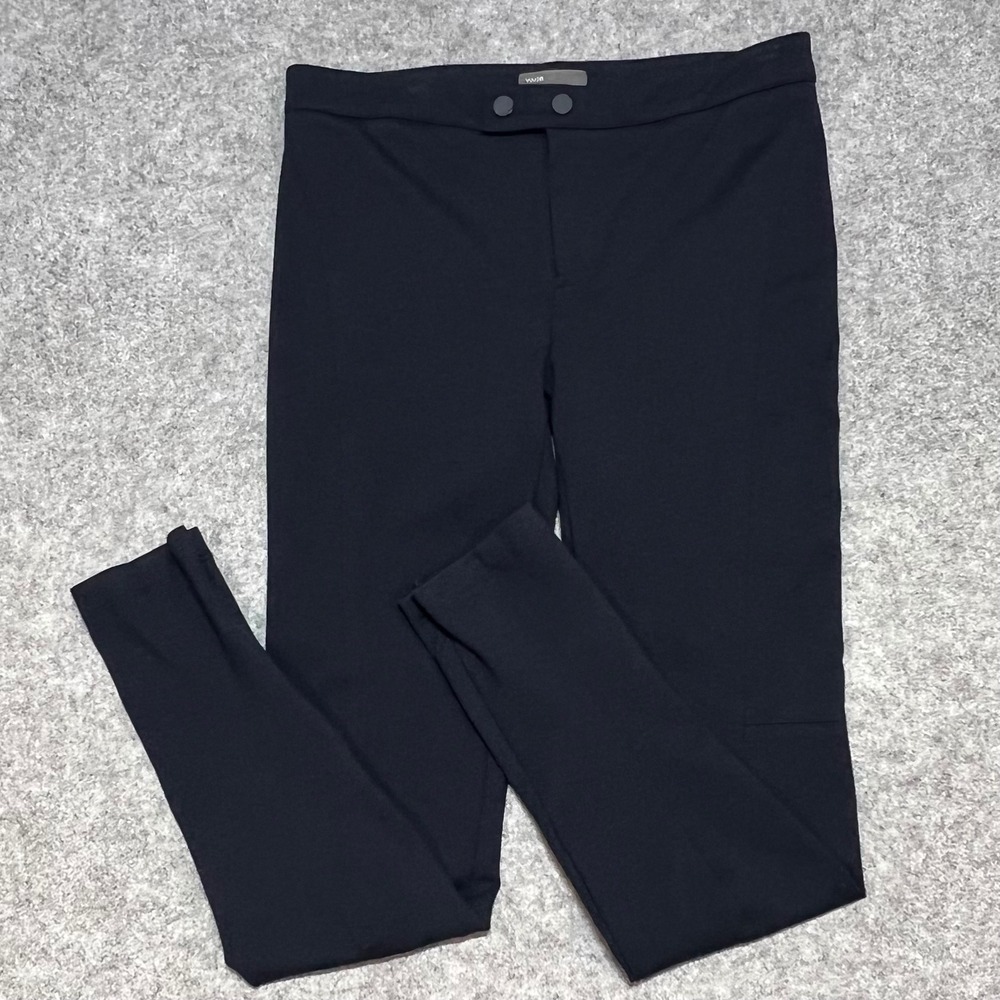 Vince Womens Navy Blue Stretch‎ Skinny Ankle Zip Trousers Pants Size 10 - Picture 2 of 9